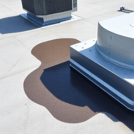Ponding water near HVAC curb